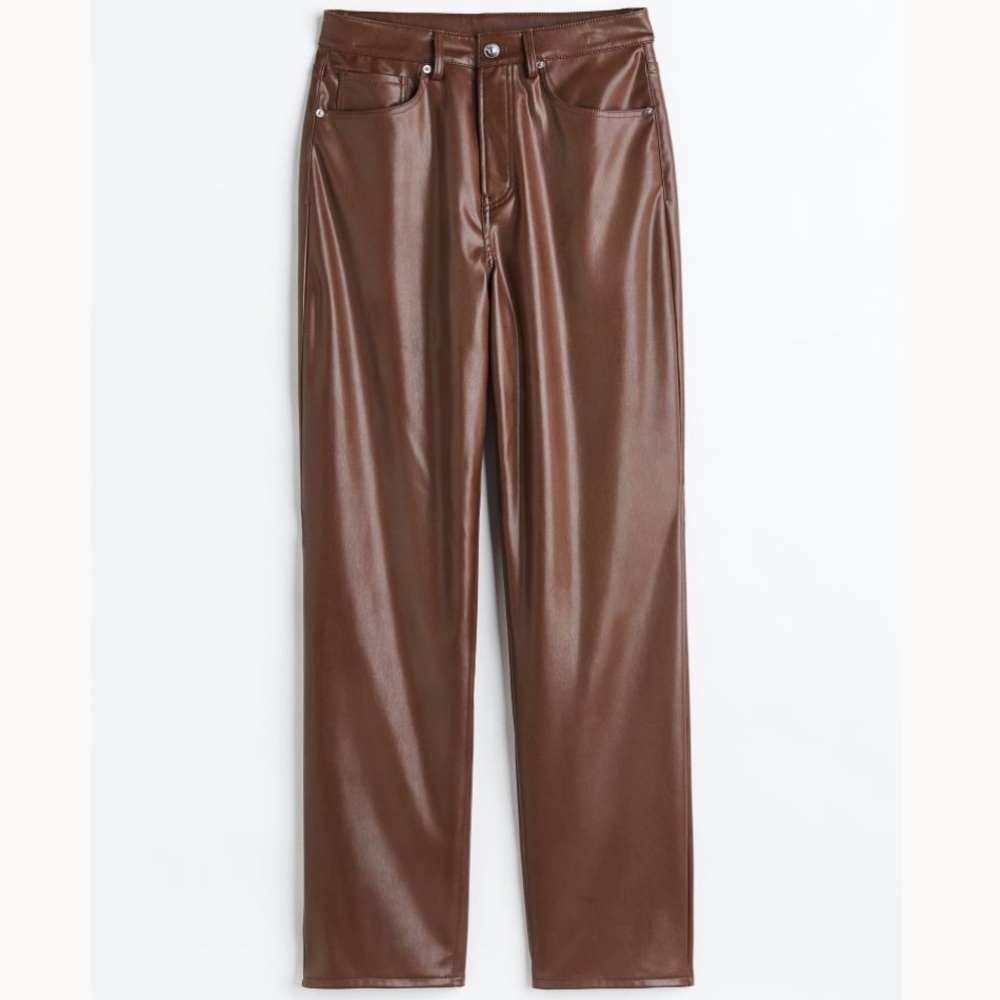 H&M Divided 90’s Straight Faux Leather Pants